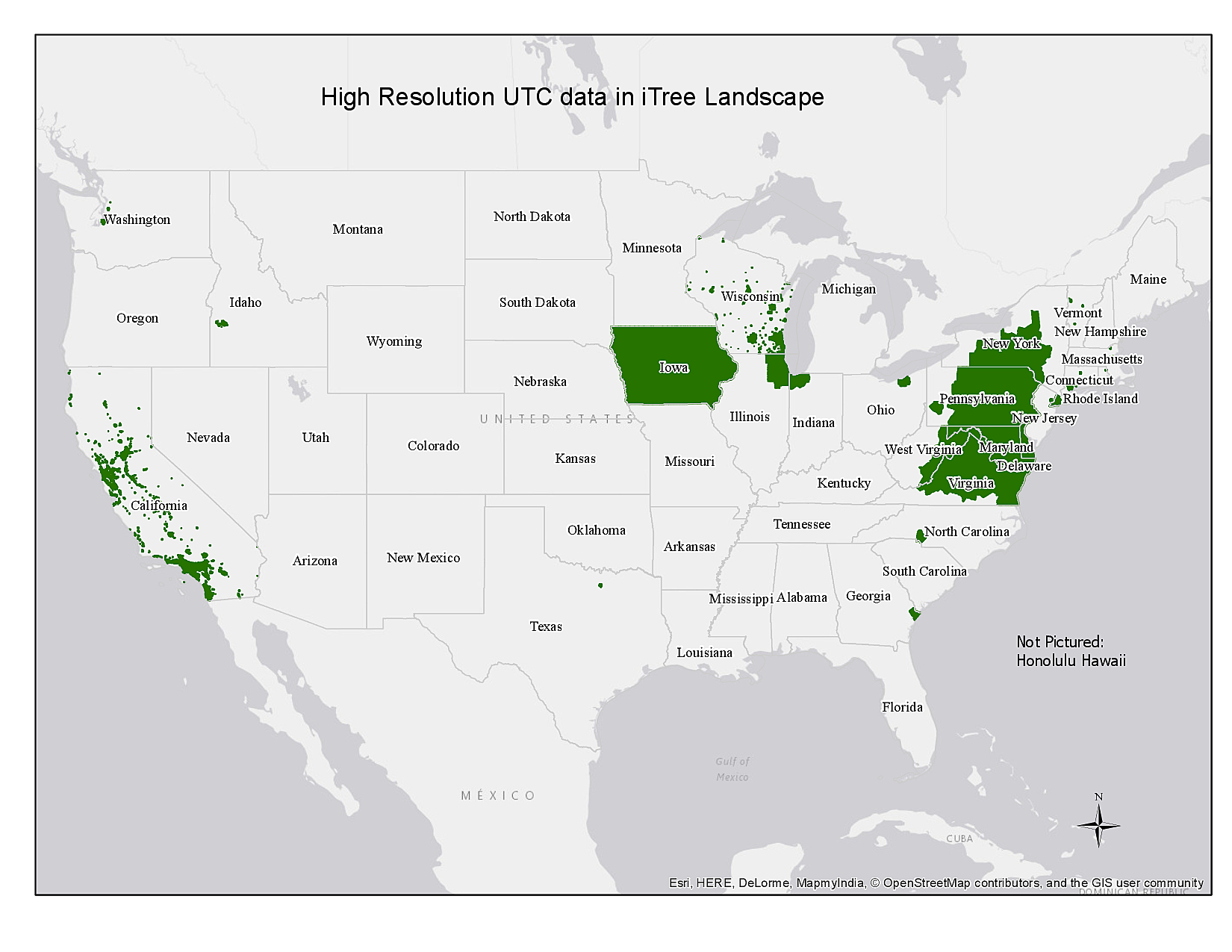 Map of HiRes locations.